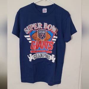 Super Bowl XXV T Shirt L Vintage 90s 1991 New York Giants Champions Made In USA